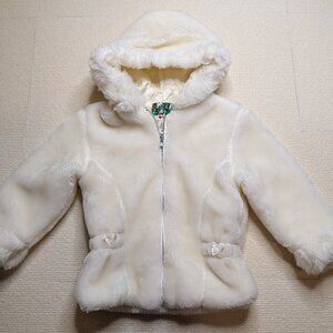 Fun Fur by Skyline Girl's Vintage Hooded Coat - size 4T